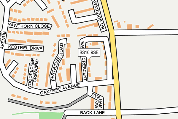 BS16 9SE map - OS OpenMap – Local (Ordnance Survey)