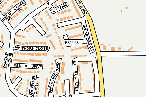 BS16 9SL map - OS OpenMap – Local (Ordnance Survey)