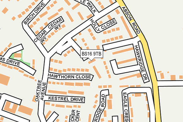 BS16 9TB map - OS OpenMap – Local (Ordnance Survey)