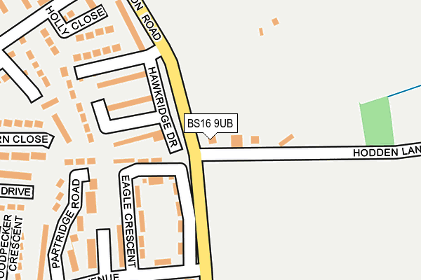 BS16 9UB map - OS OpenMap – Local (Ordnance Survey)