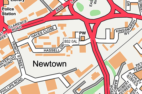 BS2 0AL map - OS OpenMap – Local (Ordnance Survey)