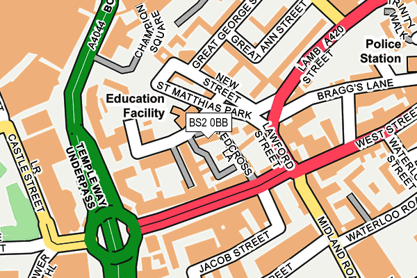 BS2 0BB map - OS OpenMap – Local (Ordnance Survey)