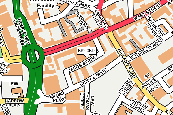 BS2 0BD map - OS OpenMap – Local (Ordnance Survey)