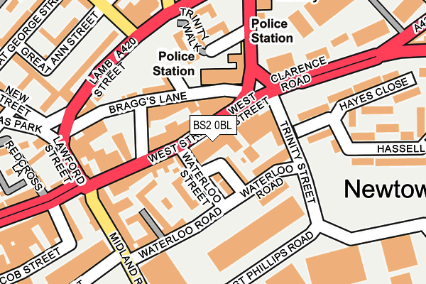 BS2 0BL map - OS OpenMap – Local (Ordnance Survey)