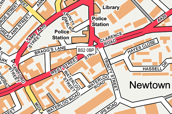 BS2 0BP map - OS OpenMap – Local (Ordnance Survey)