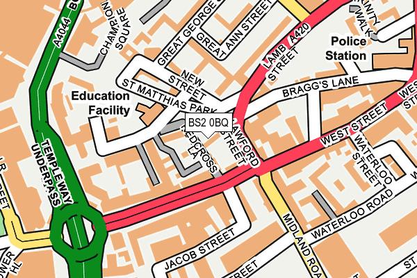 BS2 0BQ map - OS OpenMap – Local (Ordnance Survey)