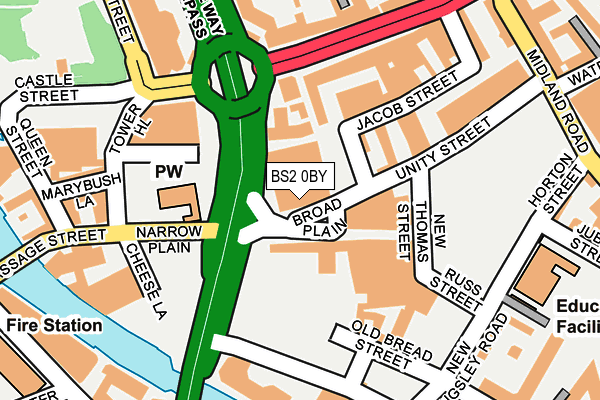 BS2 0BY map - OS OpenMap – Local (Ordnance Survey)