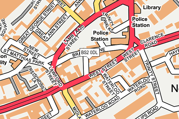 BS2 0DL map - OS OpenMap – Local (Ordnance Survey)