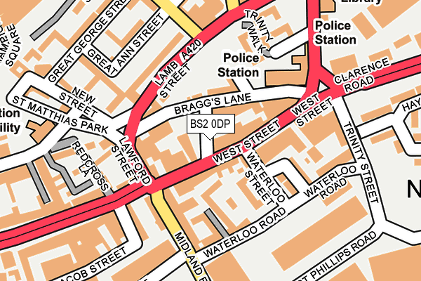 BS2 0DP map - OS OpenMap – Local (Ordnance Survey)