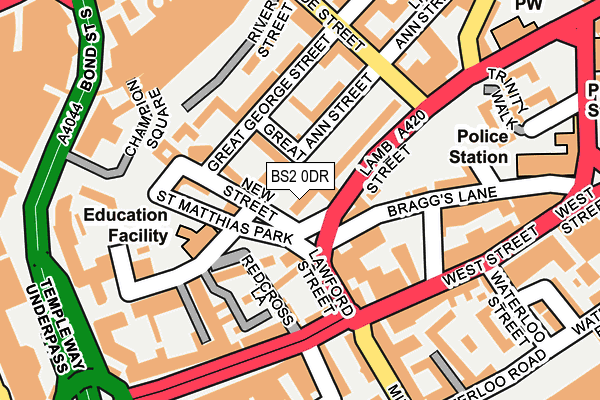 BS2 0DR map - OS OpenMap – Local (Ordnance Survey)