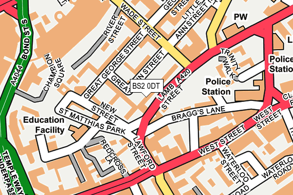 BS2 0DT map - OS OpenMap – Local (Ordnance Survey)