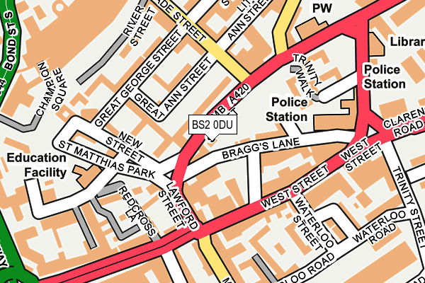 BS2 0DU map - OS OpenMap – Local (Ordnance Survey)