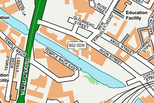 BS2 0DW map - OS OpenMap – Local (Ordnance Survey)