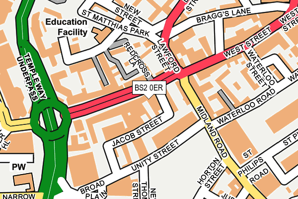 BS2 0ER map - OS OpenMap – Local (Ordnance Survey)