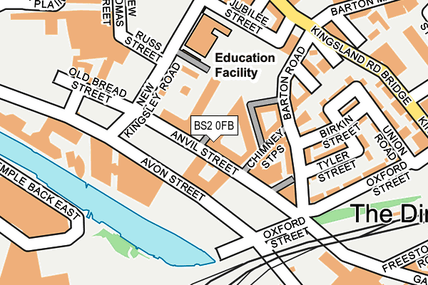 BS2 0FB map - OS OpenMap – Local (Ordnance Survey)