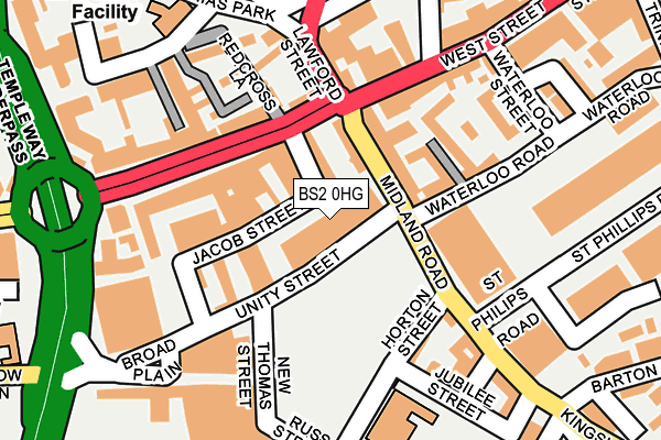 BS2 0HG map - OS OpenMap – Local (Ordnance Survey)