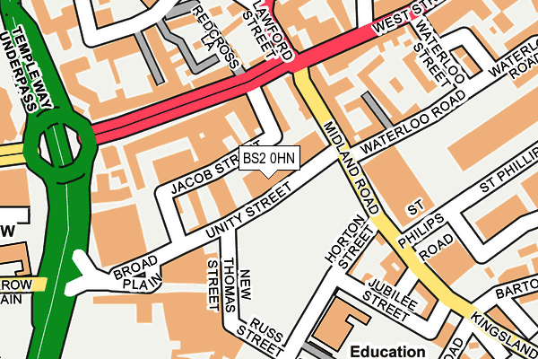 BS2 0HN map - OS OpenMap – Local (Ordnance Survey)