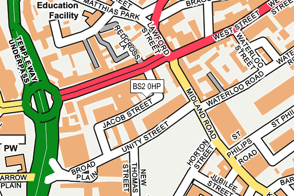 BS2 0HP map - OS OpenMap – Local (Ordnance Survey)