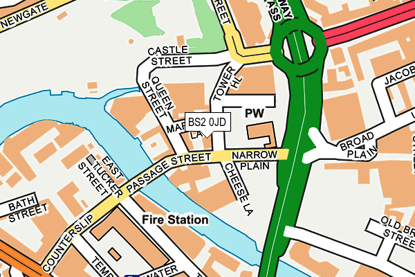 BS2 0JD map - OS OpenMap – Local (Ordnance Survey)