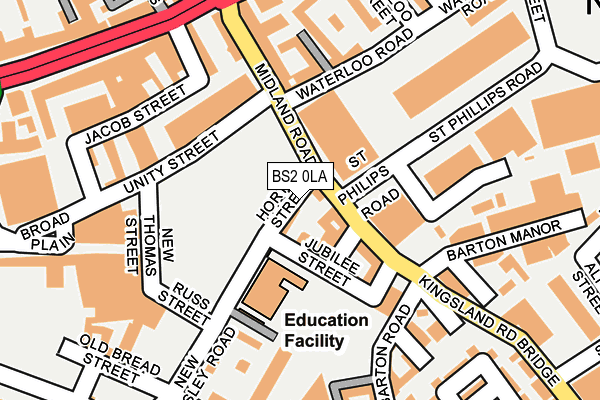 BS2 0LA map - OS OpenMap – Local (Ordnance Survey)