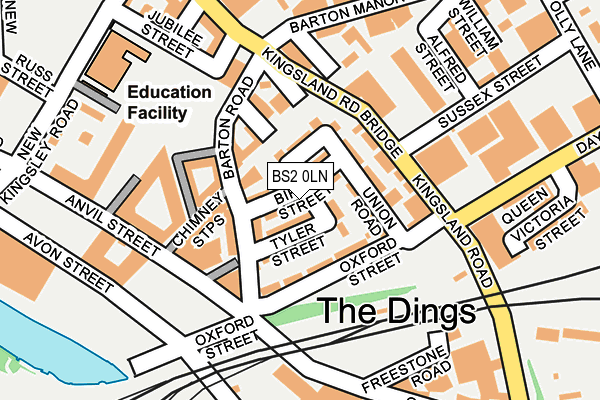 BS2 0LN map - OS OpenMap – Local (Ordnance Survey)