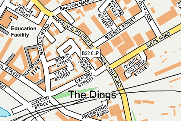 BS2 0LP map - OS OpenMap – Local (Ordnance Survey)