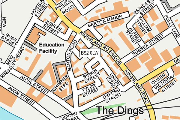 BS2 0LW map - OS OpenMap – Local (Ordnance Survey)