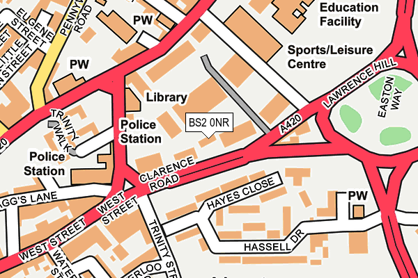 BS2 0NR map - OS OpenMap – Local (Ordnance Survey)