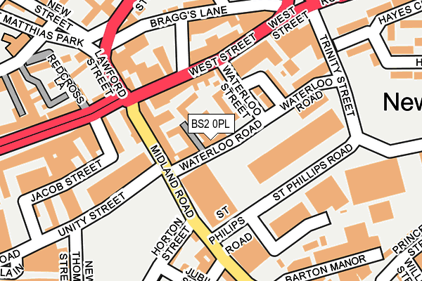 BS2 0PL map - OS OpenMap – Local (Ordnance Survey)