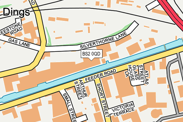 BS2 0QD map - OS OpenMap – Local (Ordnance Survey)