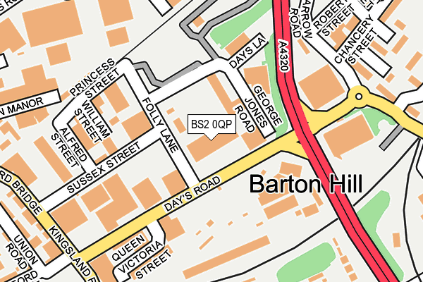 BS2 0QP map - OS OpenMap – Local (Ordnance Survey)