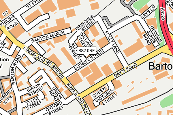 BS2 0RF map - OS OpenMap – Local (Ordnance Survey)