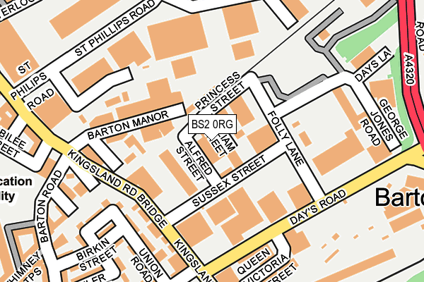 BS2 0RG map - OS OpenMap – Local (Ordnance Survey)