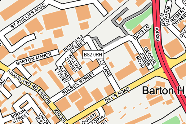 BS2 0RH map - OS OpenMap – Local (Ordnance Survey)