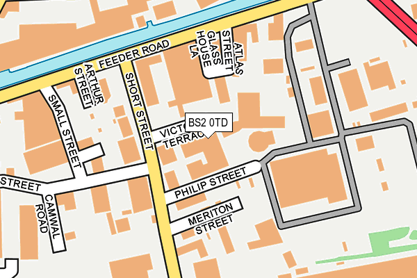 BS2 0TD map - OS OpenMap – Local (Ordnance Survey)