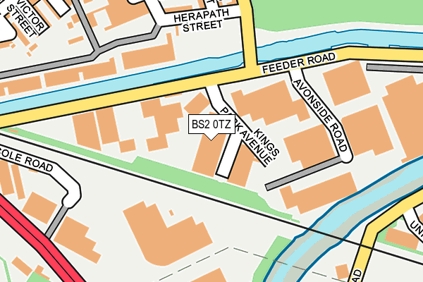 BS2 0TZ map - OS OpenMap – Local (Ordnance Survey)