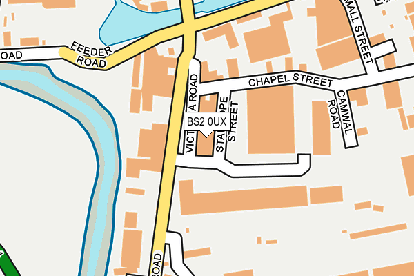 BS2 0UX map - OS OpenMap – Local (Ordnance Survey)