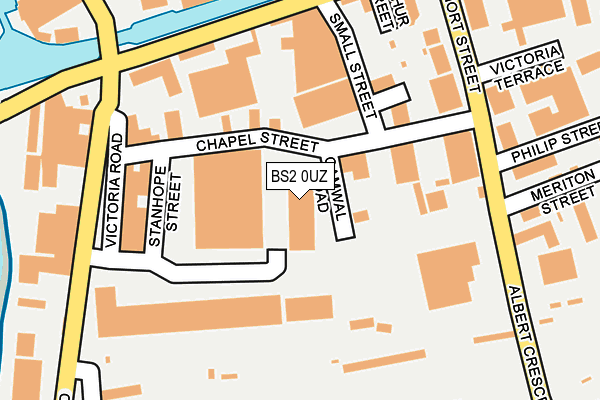 BS2 0UZ map - OS OpenMap – Local (Ordnance Survey)