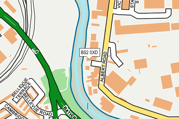 BS2 0XD map - OS OpenMap – Local (Ordnance Survey)