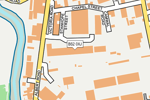 BS2 0XJ map - OS OpenMap – Local (Ordnance Survey)