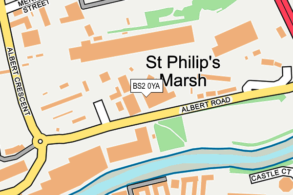 BS2 0YA map - OS OpenMap – Local (Ordnance Survey)