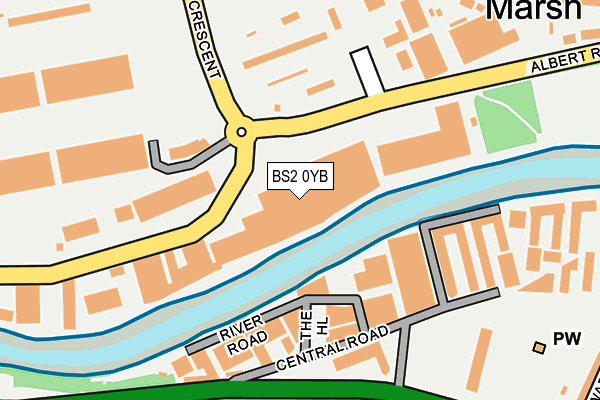 BS2 0YB map - OS OpenMap – Local (Ordnance Survey)