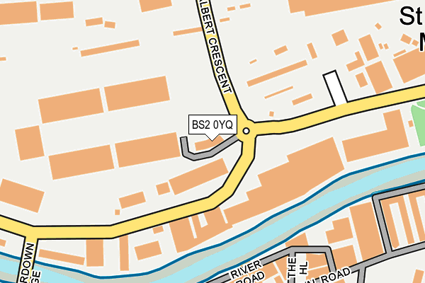 BS2 0YQ map - OS OpenMap – Local (Ordnance Survey)