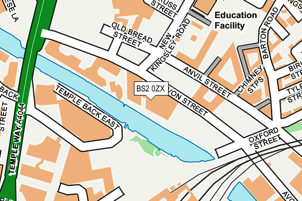 BS2 0ZX map - OS OpenMap – Local (Ordnance Survey)