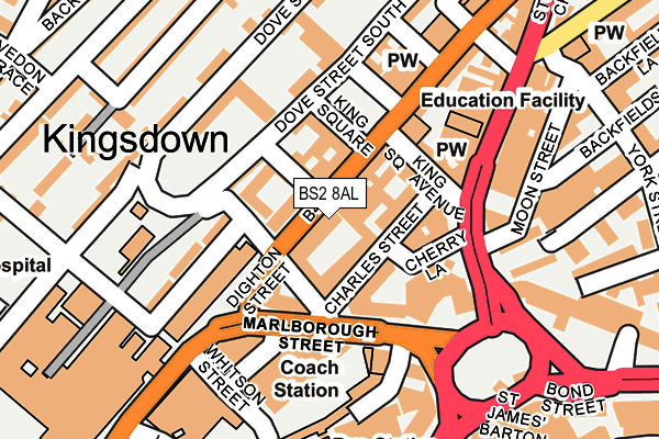 BS2 8AL map - OS OpenMap – Local (Ordnance Survey)