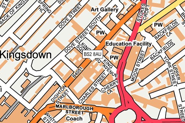 BS2 8AU map - OS OpenMap – Local (Ordnance Survey)