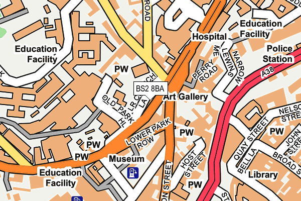 BS2 8BA map - OS OpenMap – Local (Ordnance Survey)