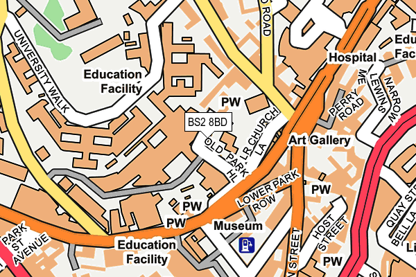 BS2 8BD map - OS OpenMap – Local (Ordnance Survey)