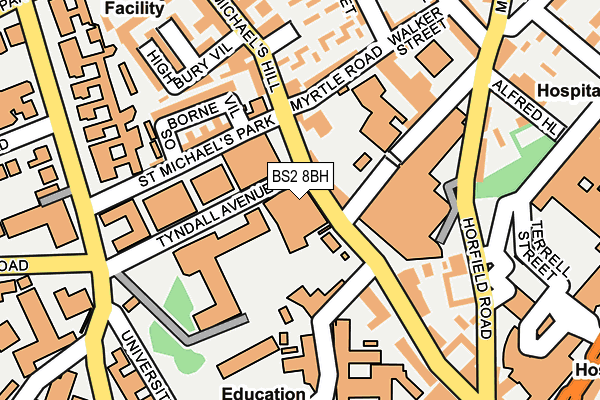 BS2 8BH map - OS OpenMap – Local (Ordnance Survey)