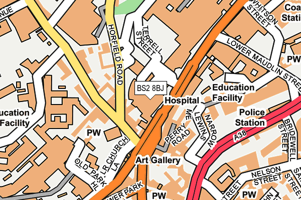 BS2 8BJ map - OS OpenMap – Local (Ordnance Survey)